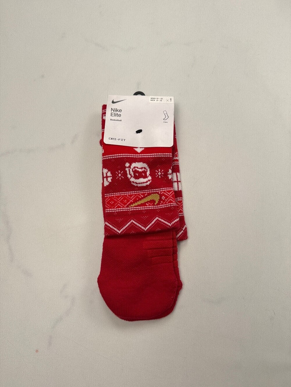 Nike Elite Socks Red Current Street Style - L Men 8 - 12 Women 10 - 13